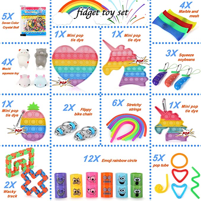70 Pack Sensory Fidget Toys Set for Adults Kids