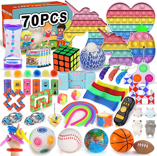 70 Pack Sensory Fidget Toys Set for Adults Kids