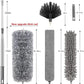 Feather Duster 100inch Bold Extension Telescopic Pole, Bendable & Washable Microfiber Dusters